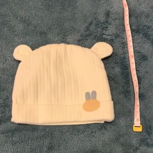 Cute White Baby Hat with Ears
